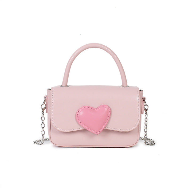 rts: Vegan Leather Heart Clutch