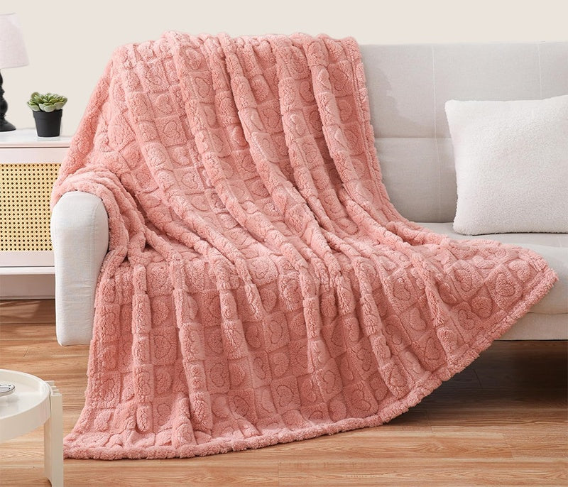 PREORDER: Plush Checker & Heart Blanket 12.16.24