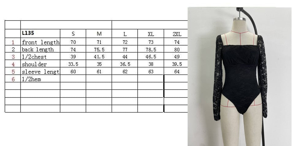 RTS: The DEJA LACE square neck body suit*