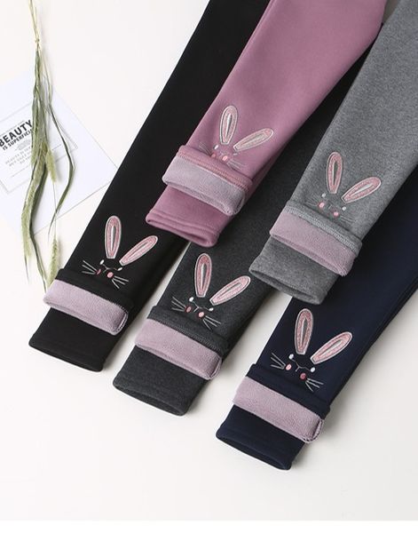 RTS: FLEECE LINED BUNNY LEGGINGS -