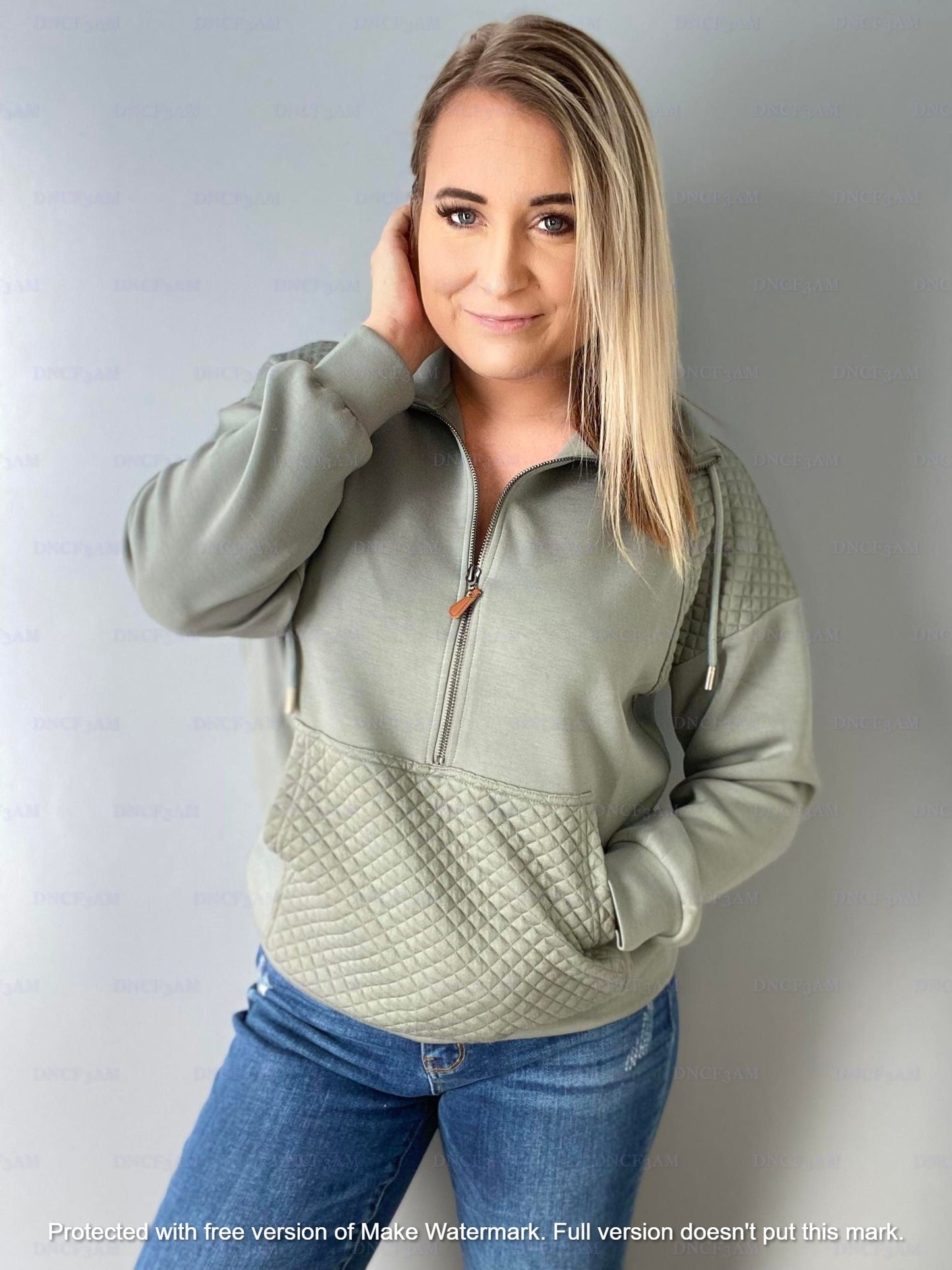 PREORDER: FOREVER3AM BRANDED QUINN QUILTED HALF ZIP PULLOVERS 10.7.24