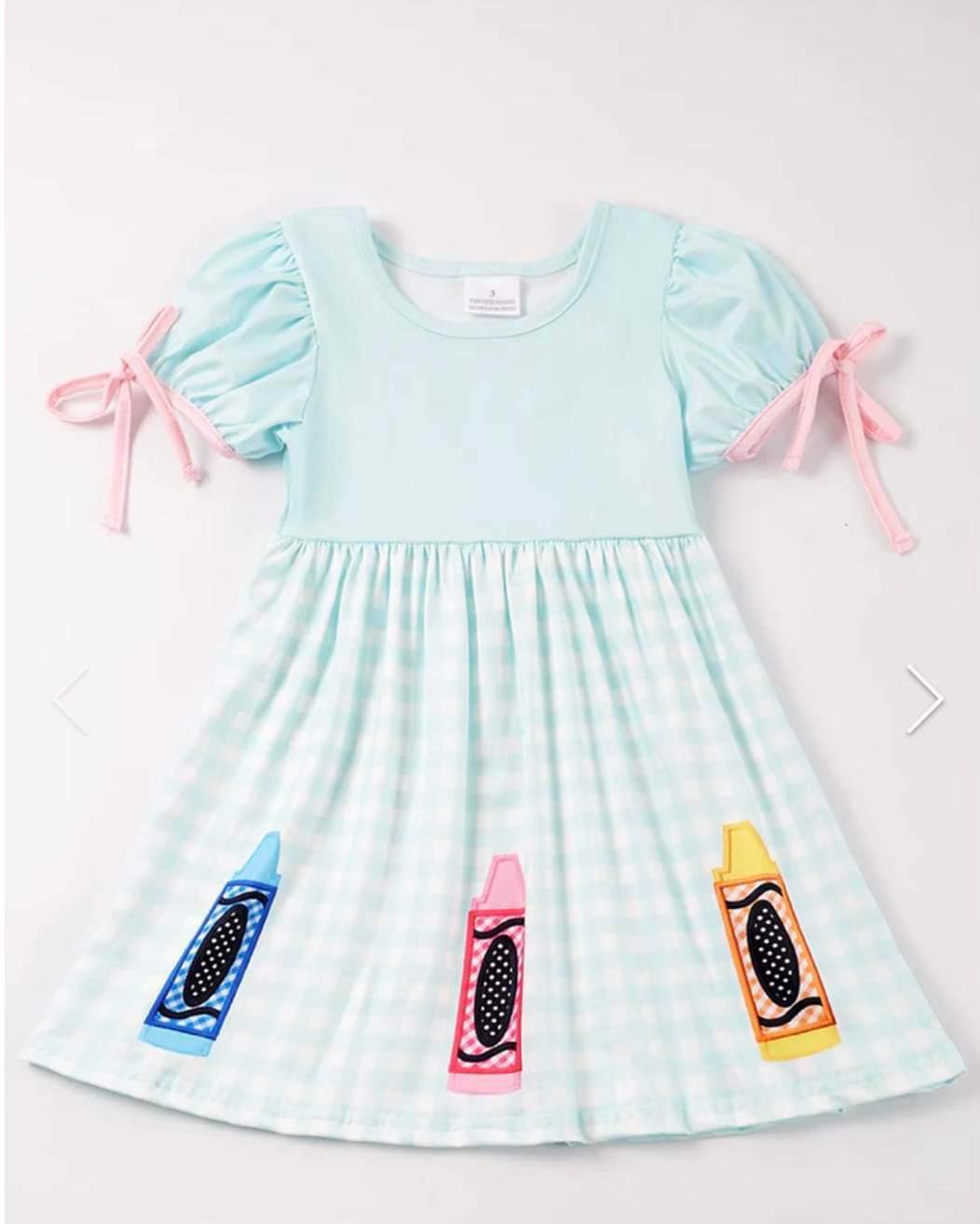 RTS: Checked Pencil/Crayon Dress