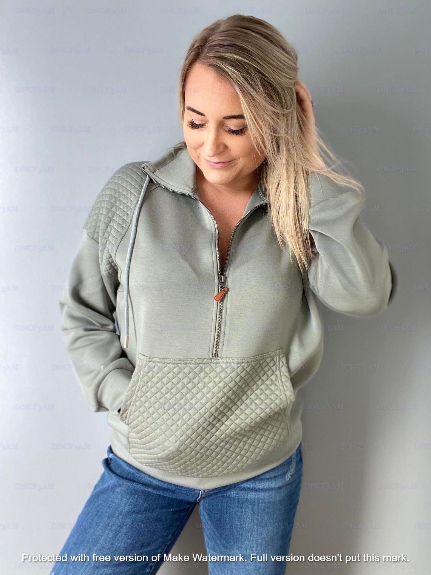 PREORDER: FOREVER3AM BRANDED QUINN QUILTED HALF ZIP PULLOVERS 10.7.24