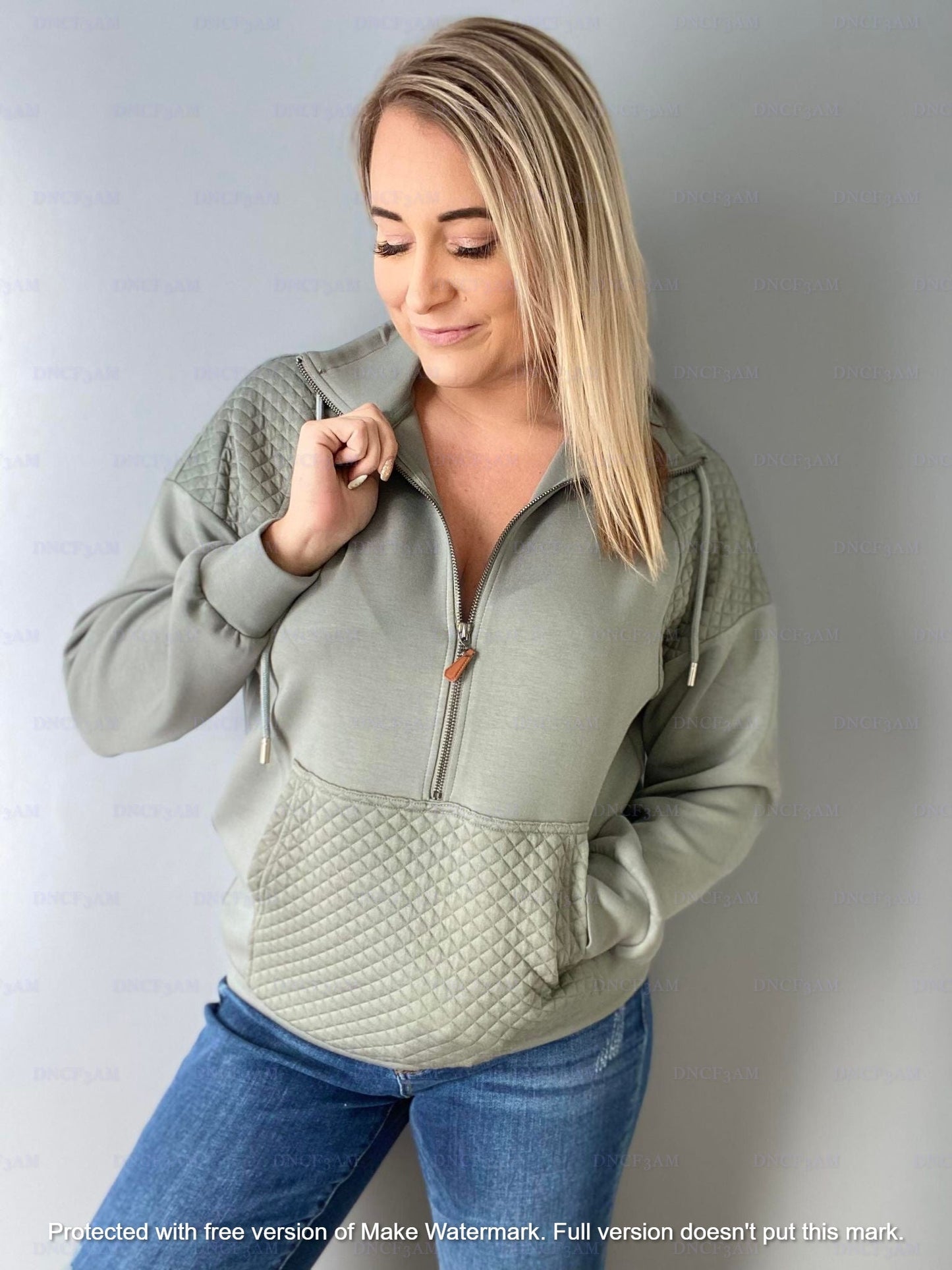 PREORDER: FOREVER3AM BRANDED QUINN QUILTED HALF ZIP PULLOVERS 10.7.24