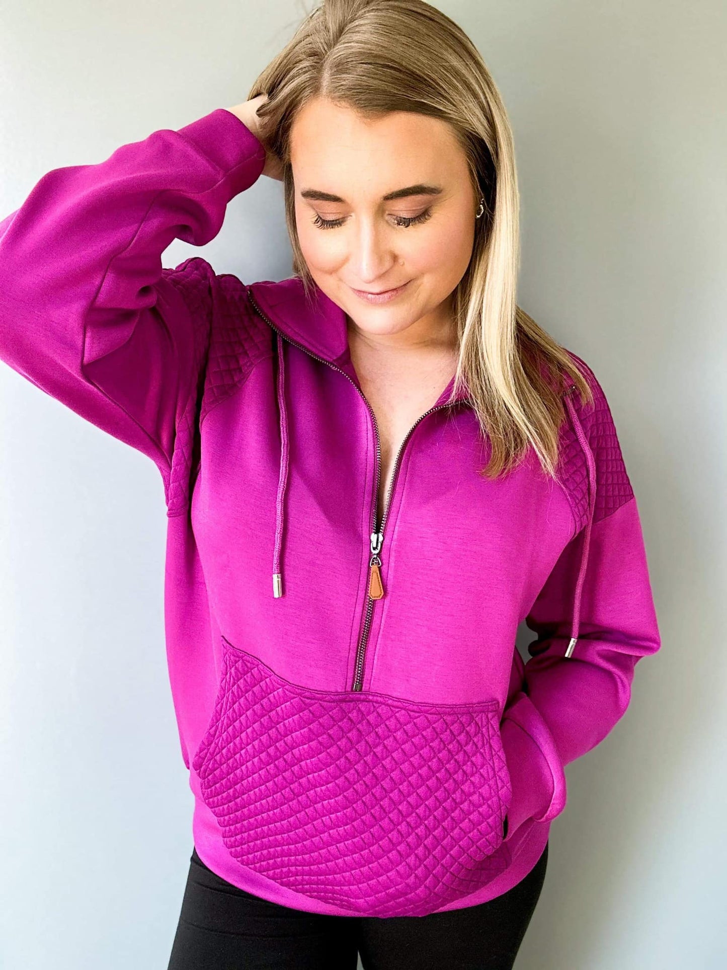 PREORDER: FOREVER3AM BRANDED QUINN QUILTED HALF ZIP PULLOVERS 10.7.24