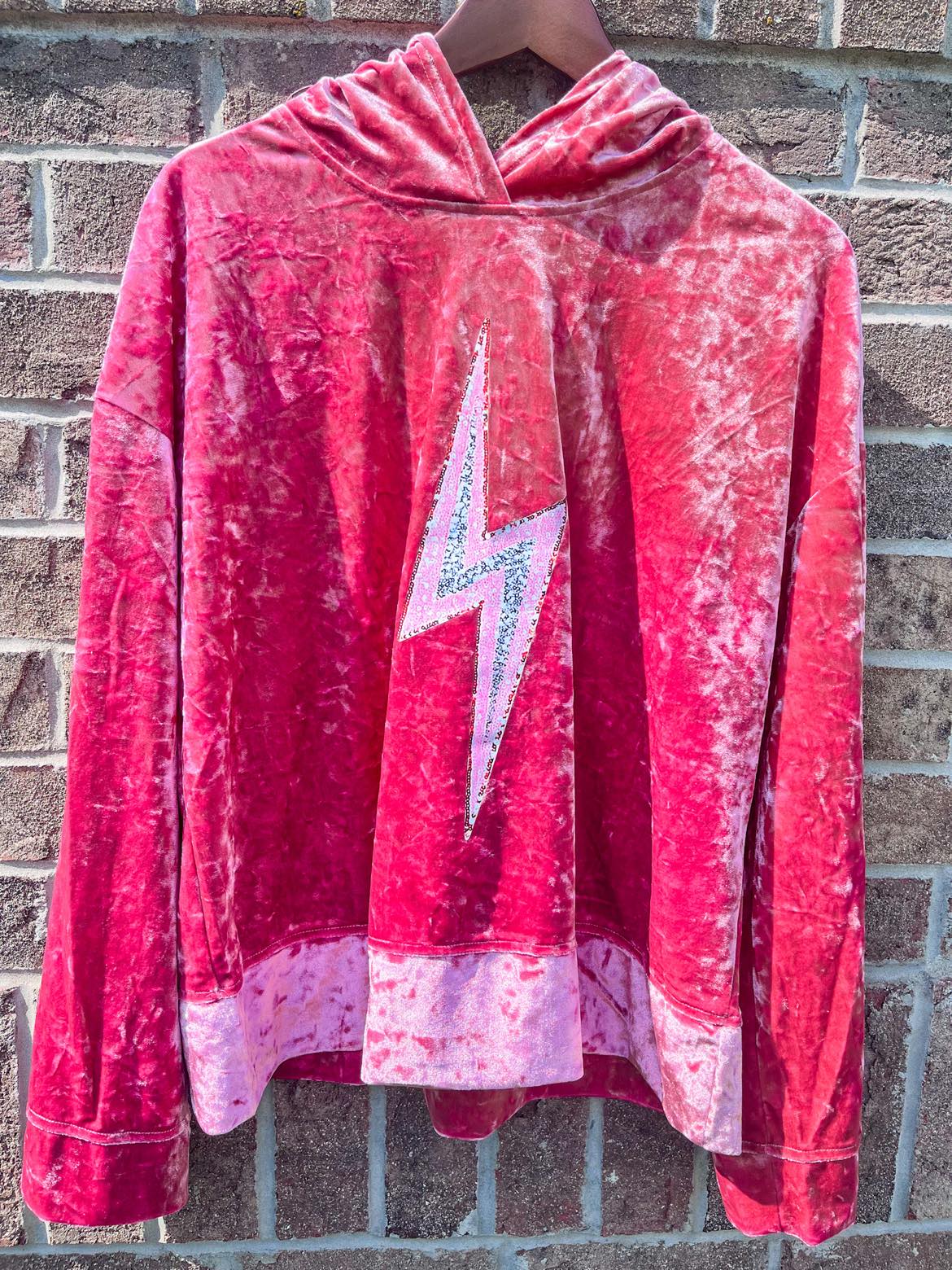RTS: Aella Lighting bolt hooded pullover