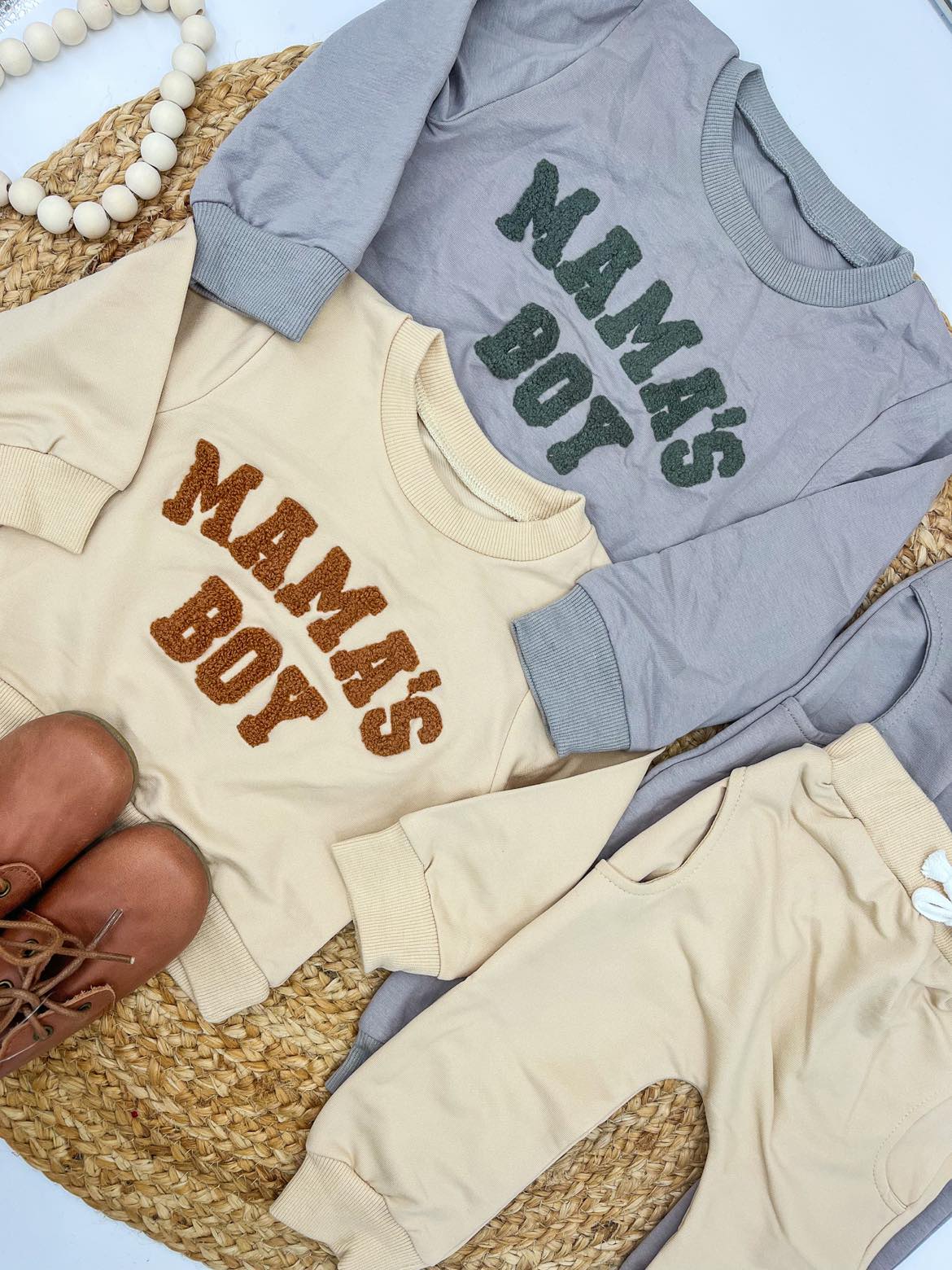 RTS: Mama's Boy Embroidered Patch Set