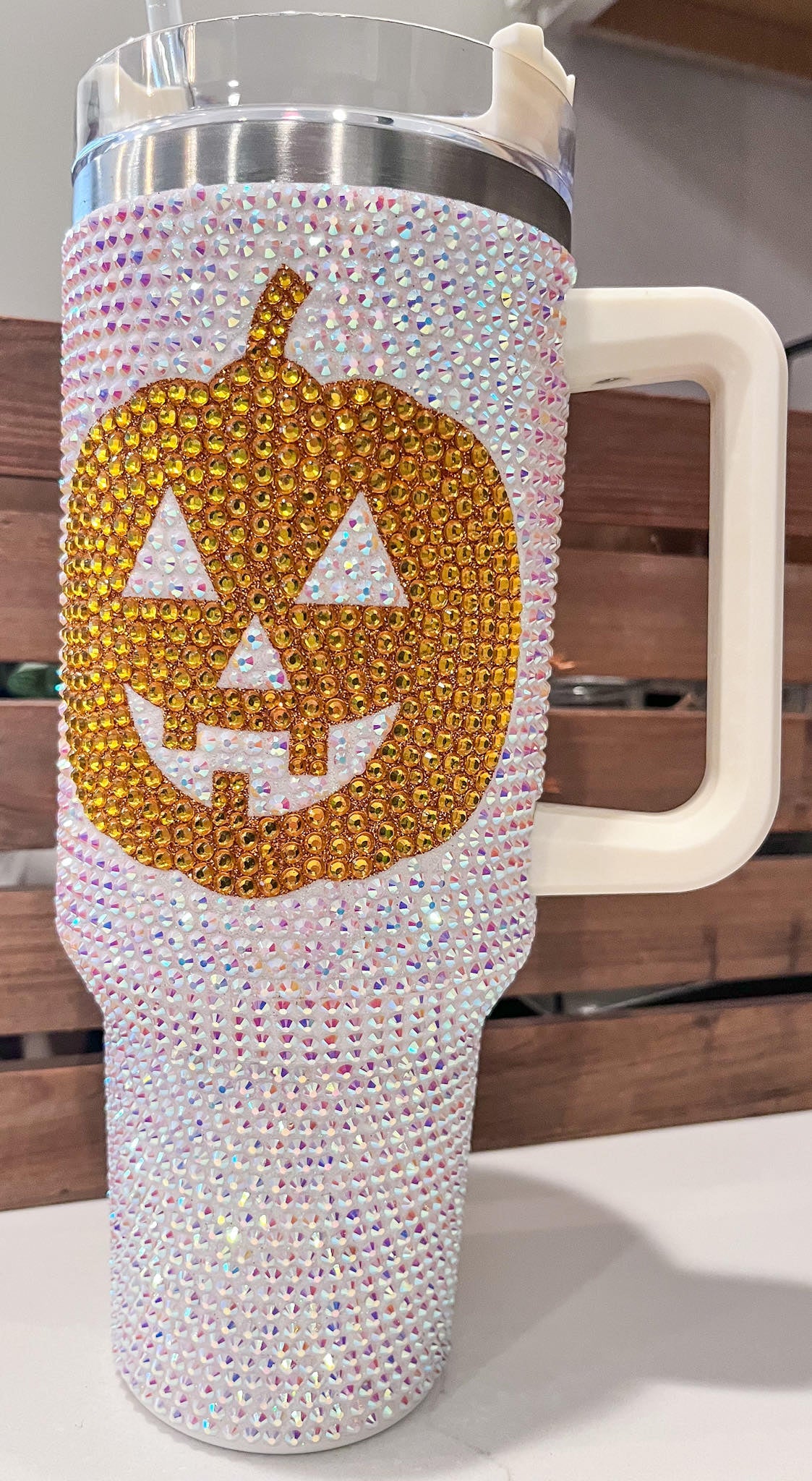 RTS: Halloween Glitter tumbler 40oz.