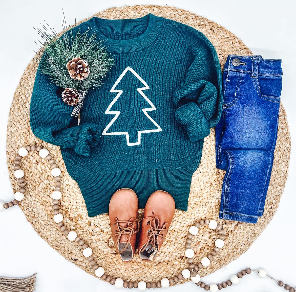 RTS: Rope Embroidered Merry Sweaters (adult and kid)