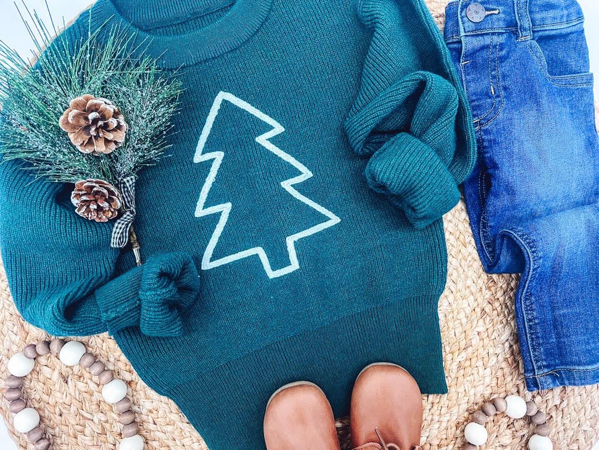 RTS: Rope Embroidered Merry Sweaters (adult and kid)
