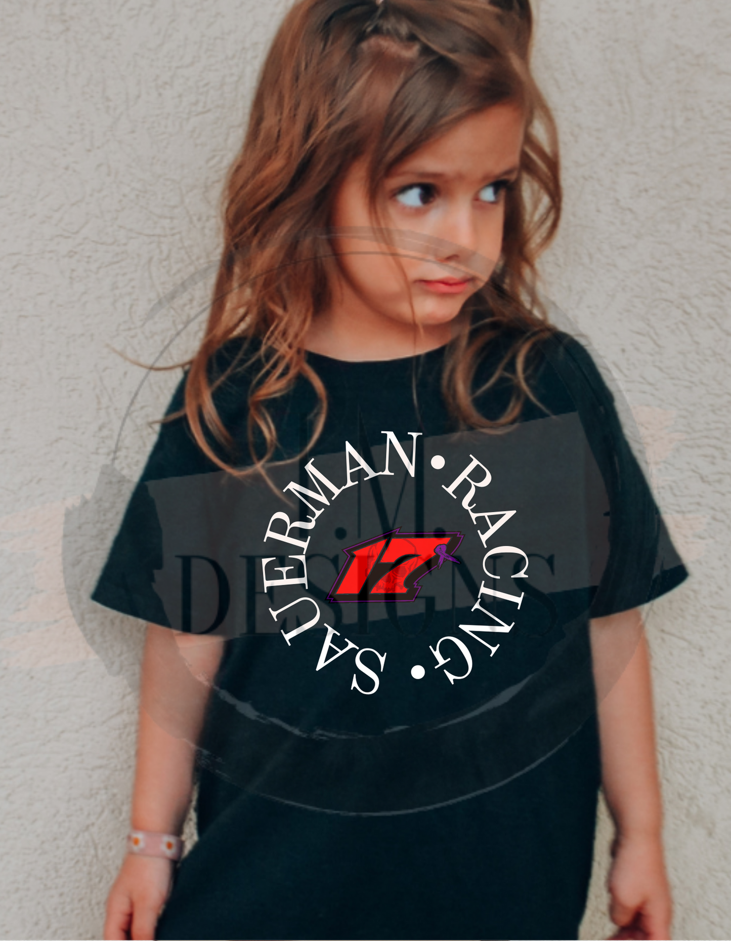 Last Name Racing Circle W/ Number