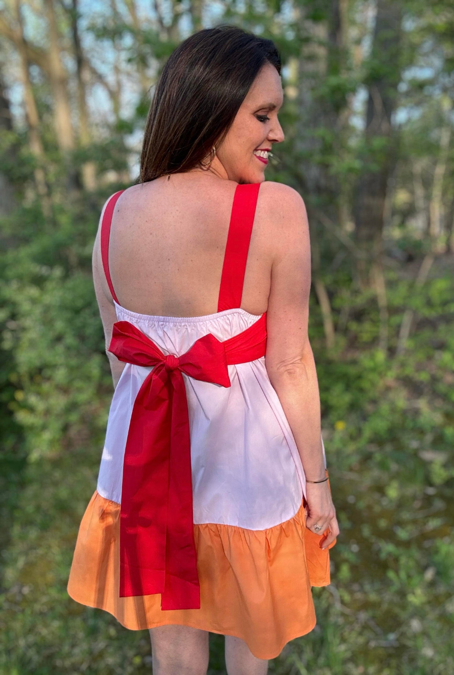 RTS: The Rowan Tiered Tie-Back Bow Dress