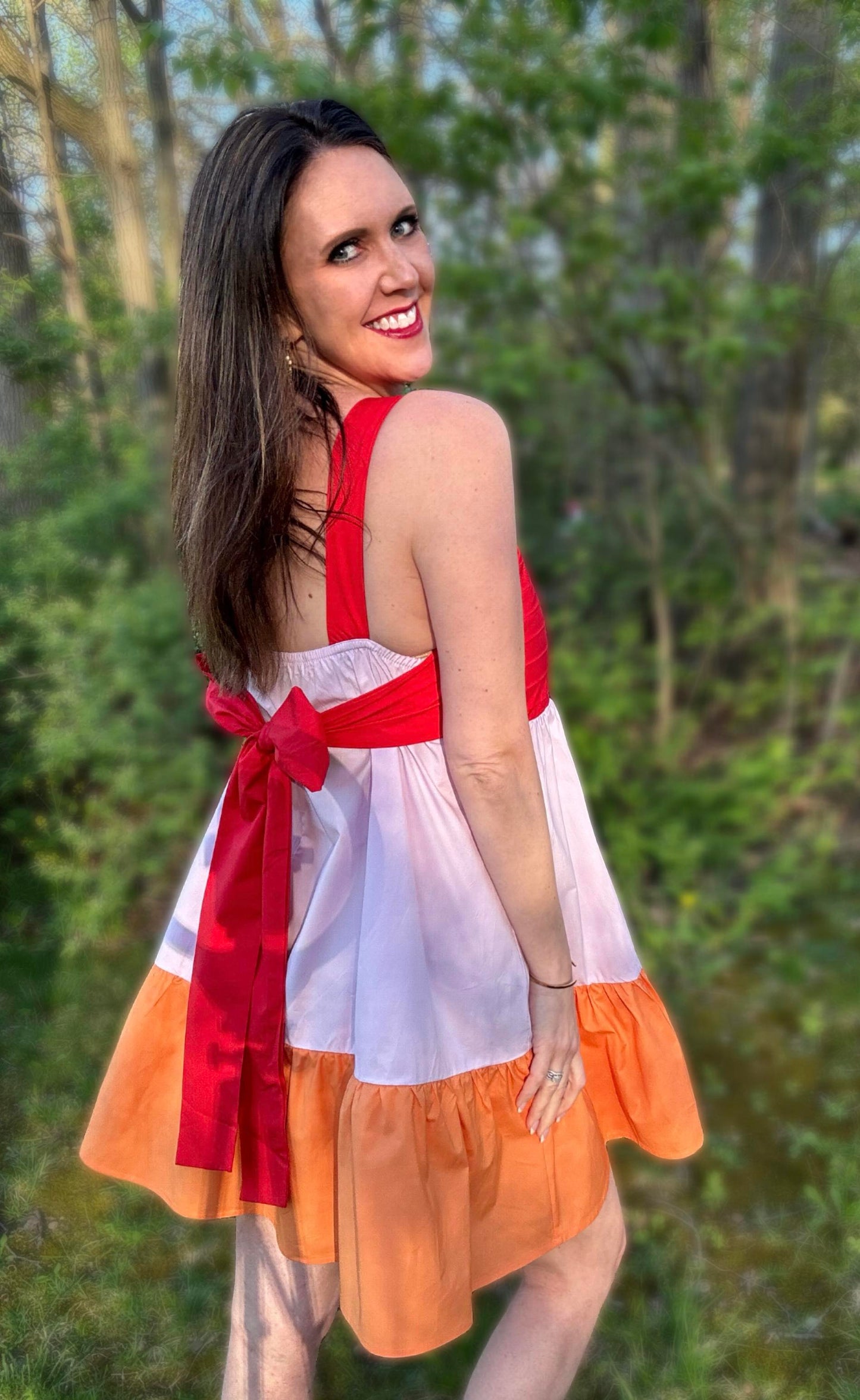 RTS: The Rowan Tiered Tie-Back Bow Dress