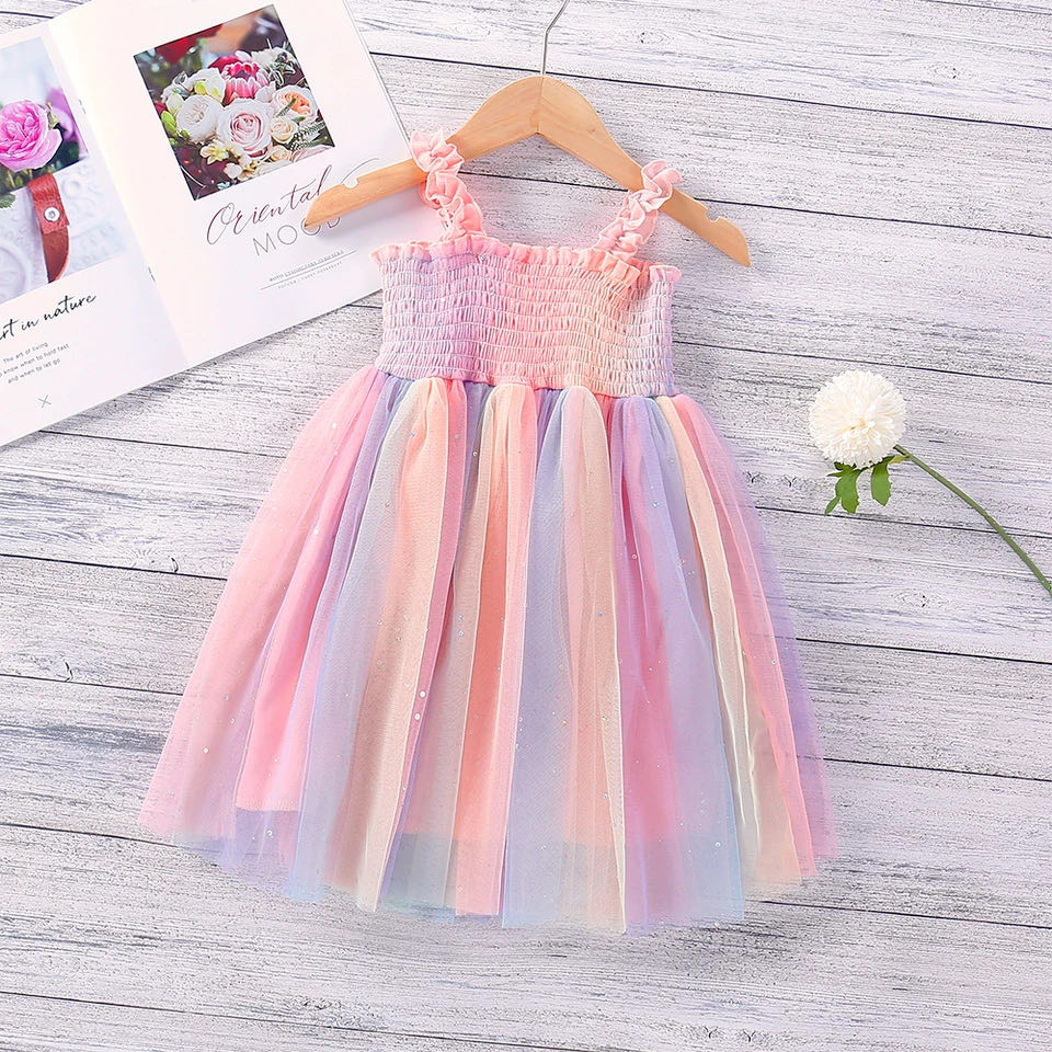 PREORDER: The Aubrey Multi Color Tulle Dress 6.24.24