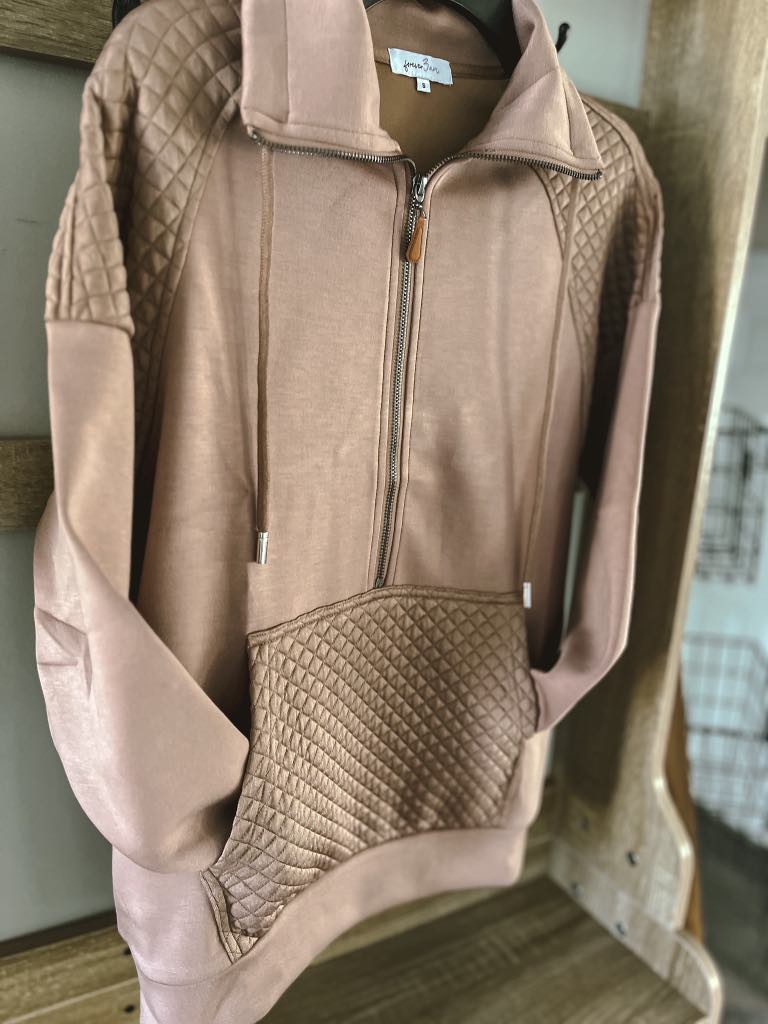 PREORDER: FOREVER3AM BRANDED QUINN QUILTED HALF ZIP PULLOVERS 10.7.24