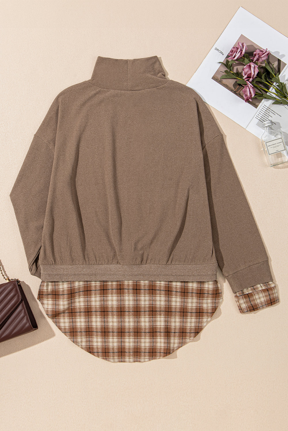 PREORDER: The Kelli Layered Knit and Flannel Top 10.7.24