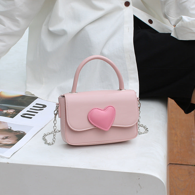 rts: Vegan Leather Heart Clutch