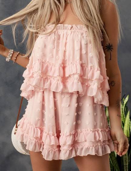 RTS: Chiffon Dot romper*