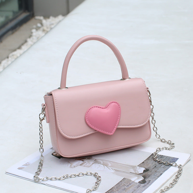 rts: Vegan Leather Heart Clutch