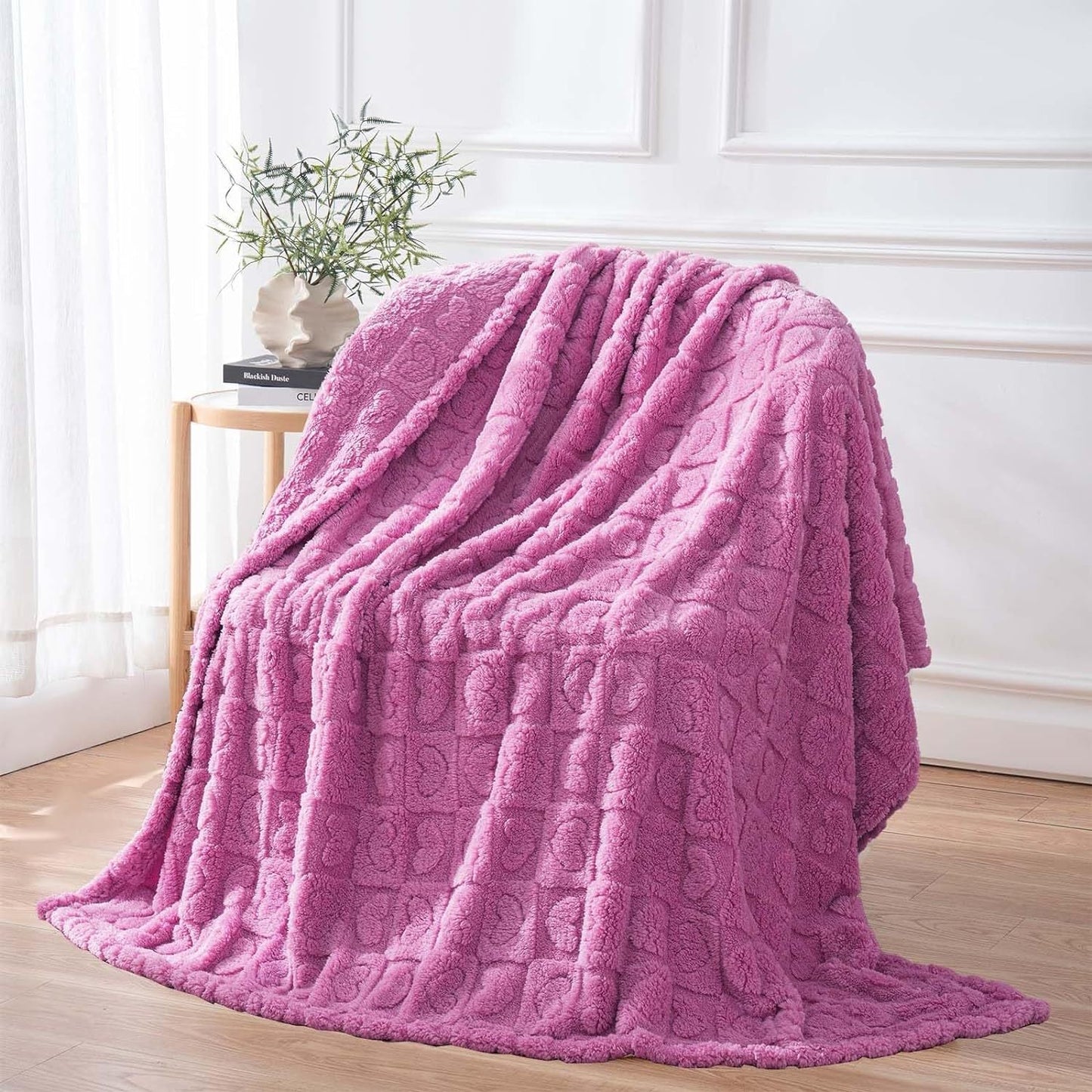 PREORDER: Plush Checker & Heart Blanket 12.16.24