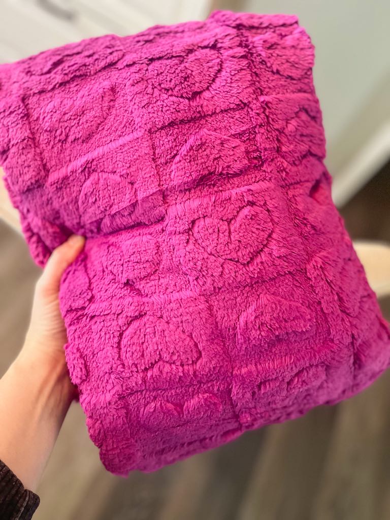 PREORDER: Plush Checker & Heart Blanket 12.16.24