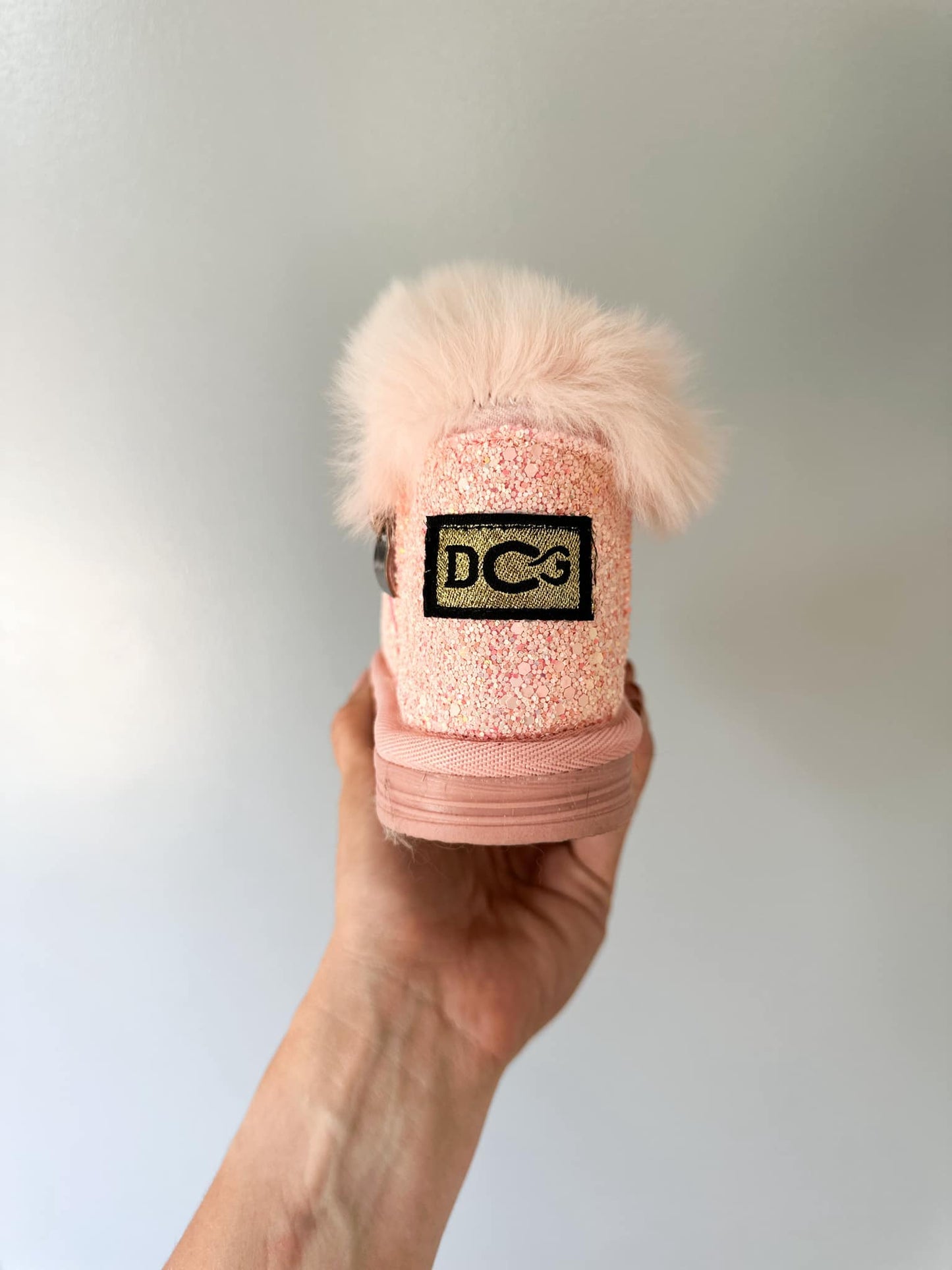 RTS: Vegan Leather Fuzzy Sparkle Boot