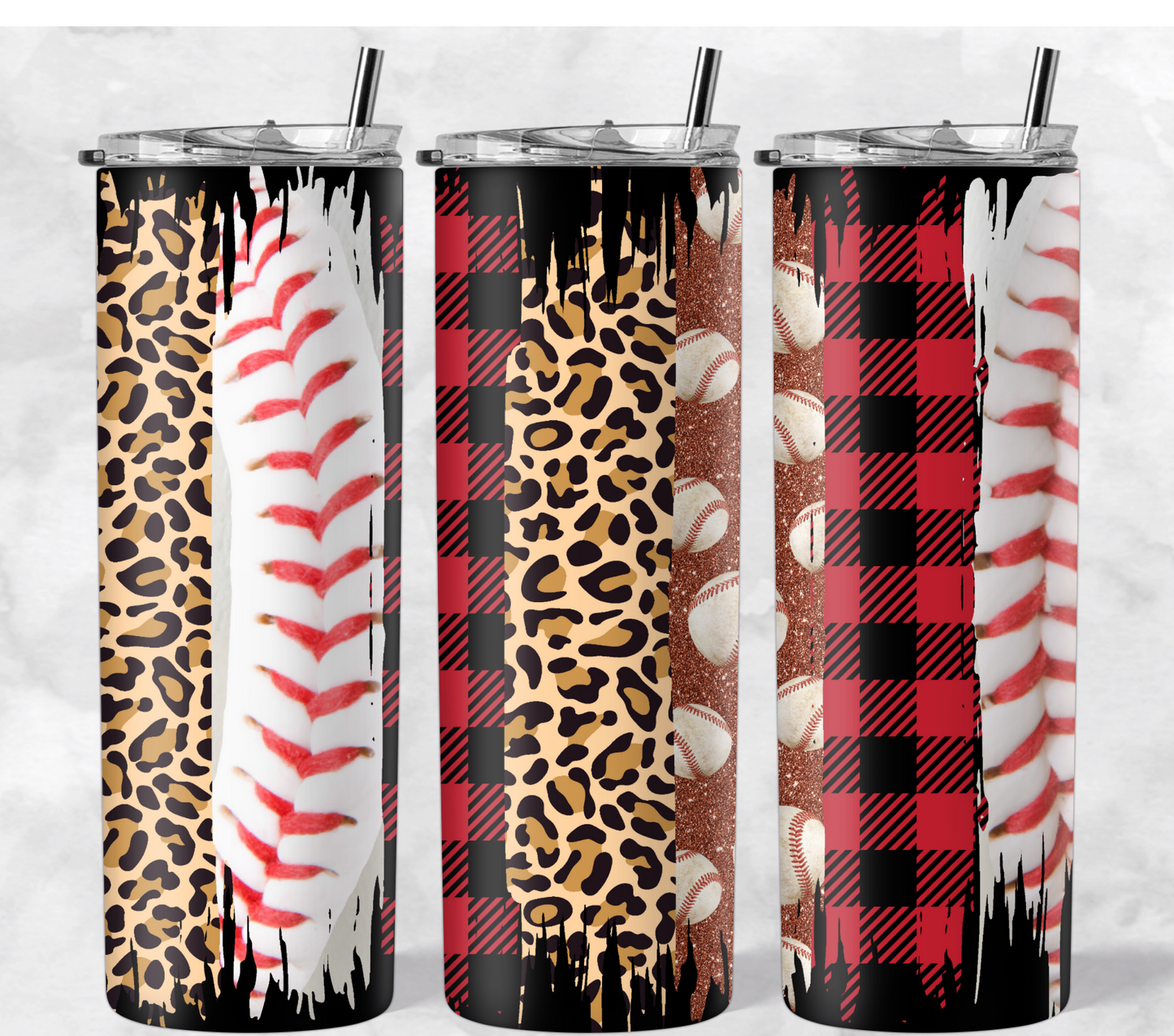Baseball Cheetah Plaid