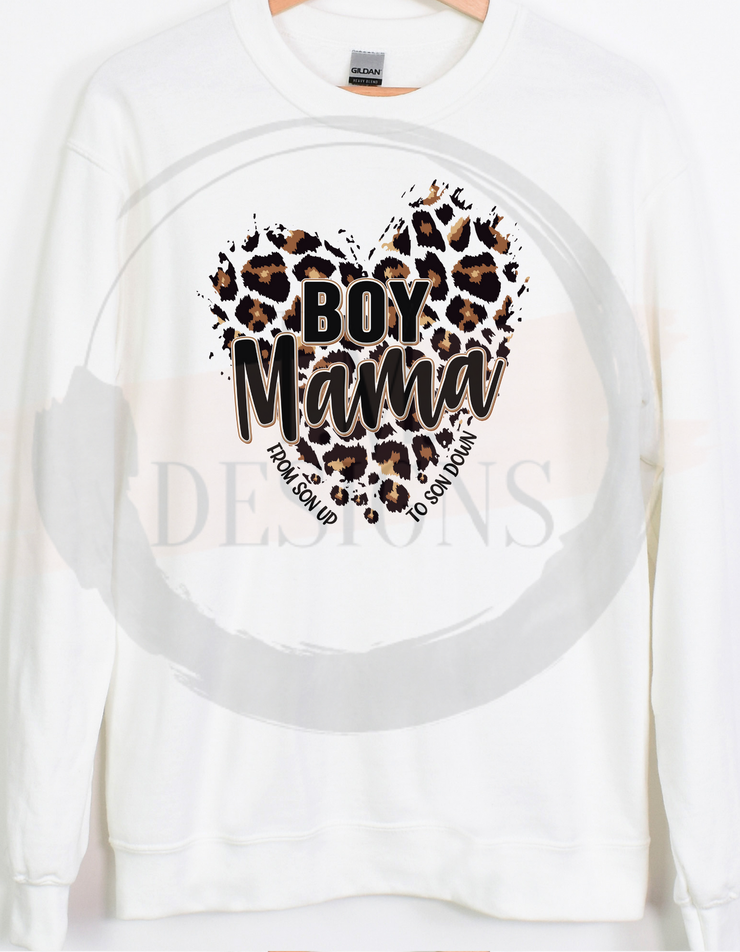 Boy Mom Cheetah Heart