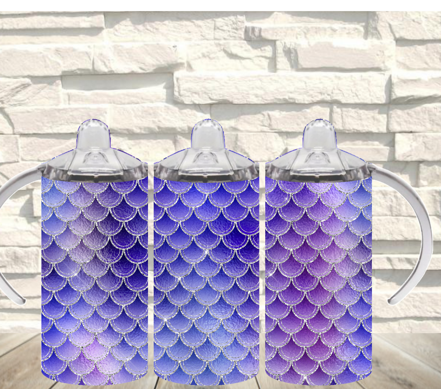 Purple Mermaid Scales Sippy