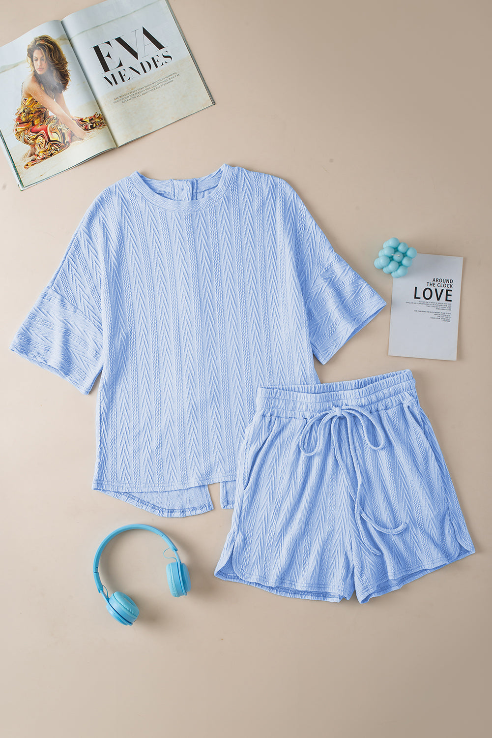 PREORDER: The Lennox Light Blue Button Lounge Set 5.28.24