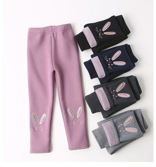 RTS: FLEECE LINED BUNNY LEGGINGS -