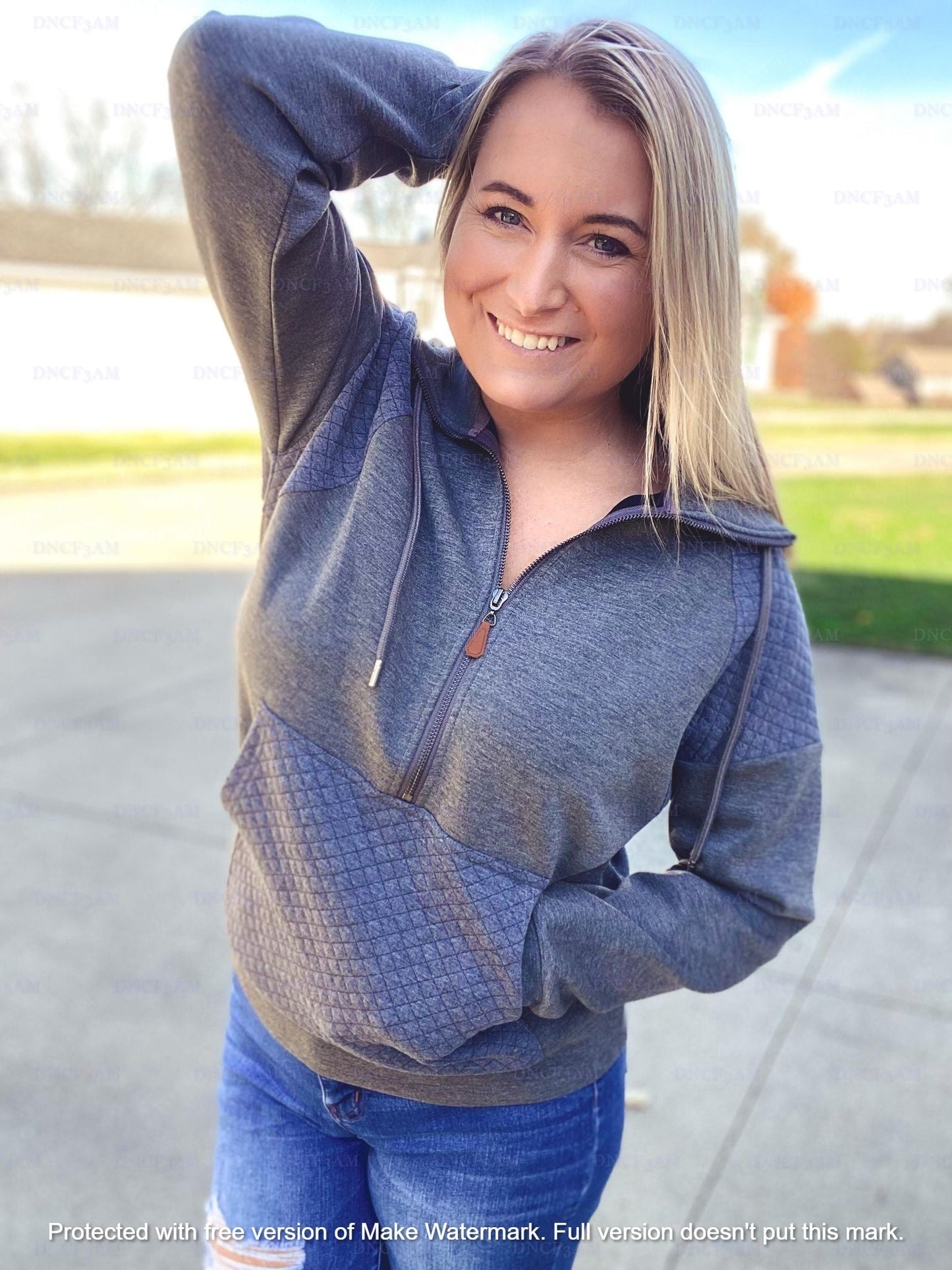 PREORDER: FOREVER3AM BRANDED QUINN QUILTED HALF ZIP PULLOVERS 10.7.24