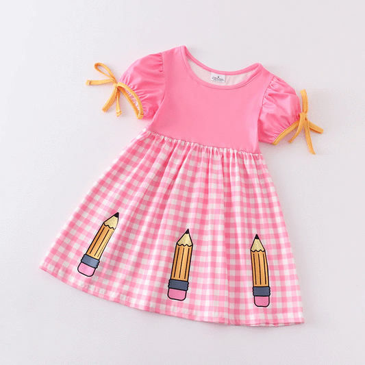 RTS: Checked Pencil/Crayon Dress