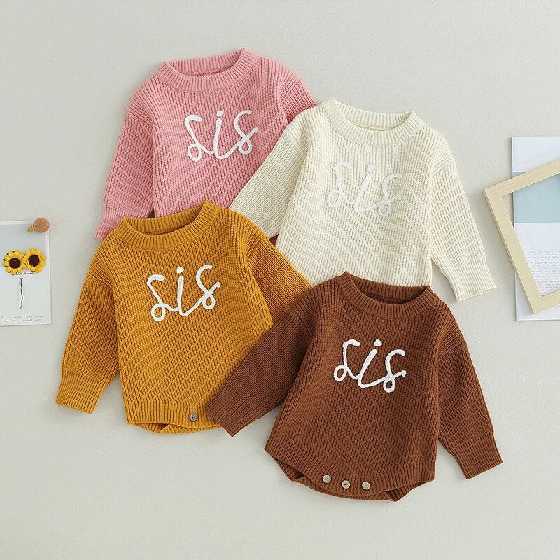 RTS: Sis Knitted Onesie or Sweater