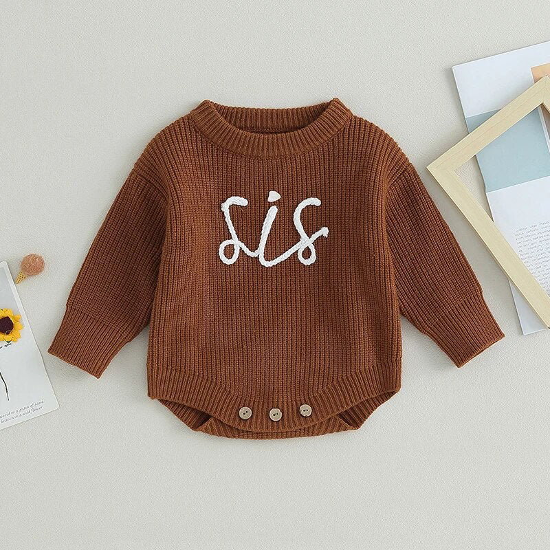 RTS: Sis Knitted Onesie or Sweater