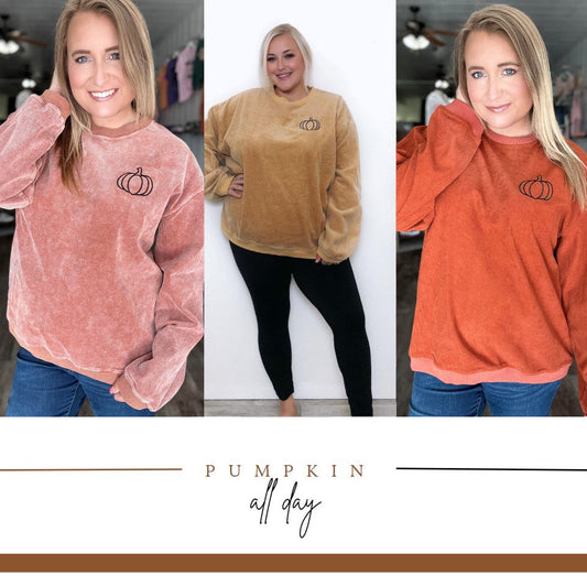 RTS: Our Embroidered Pumpkin Cords
