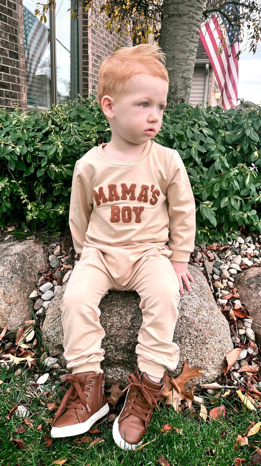 RTS: Mama's Boy Embroidered Patch Set