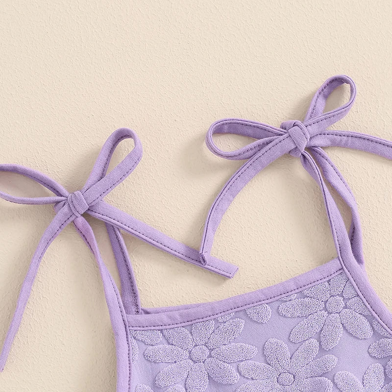 RTS: The Leighann Flower Texture Romper