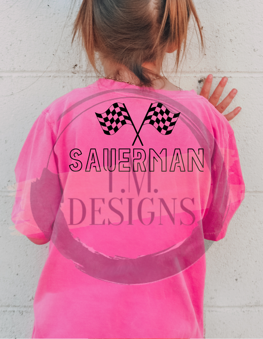 Custom Last Name Back