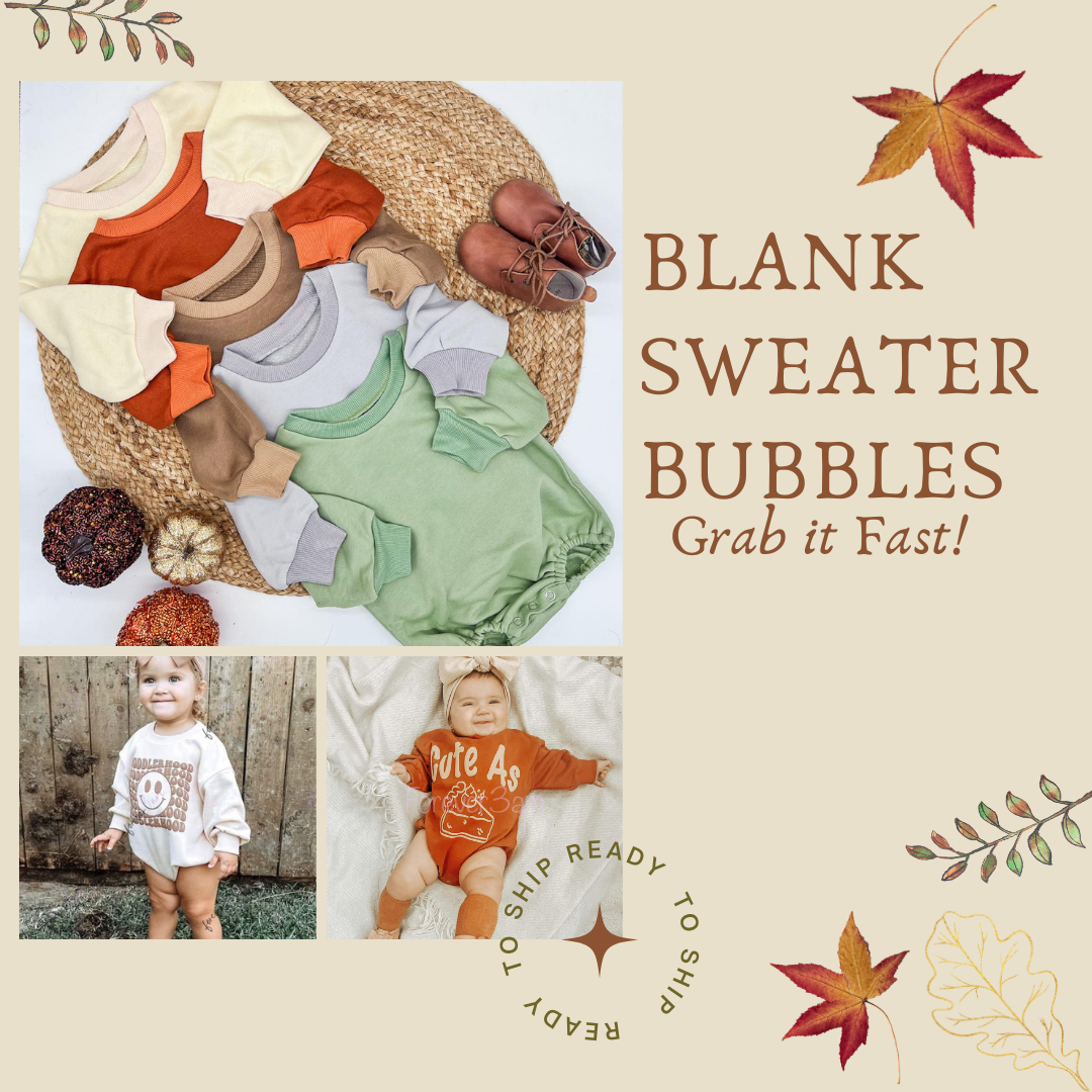 RTS: BLANK SWEATER CREWNECK BUBBLES*