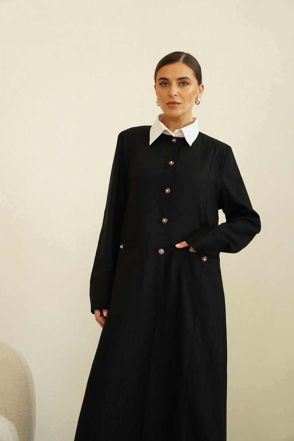 Black White Collar Gold Buttons - IMG_6001.JPG.jpeg