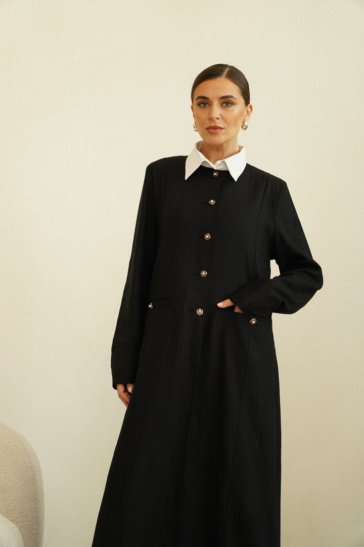 Black White Collar Gold Buttons - IMG_6001.JPG.jpeg