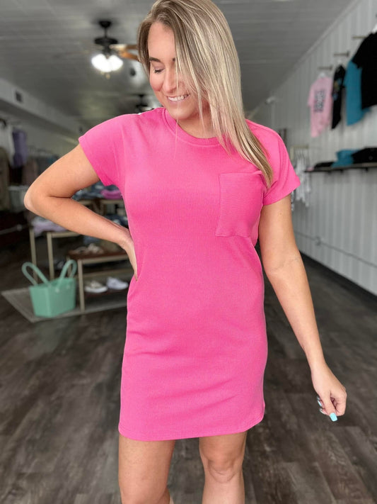 RTS: The Jess Ribbed T Shirt Dress
