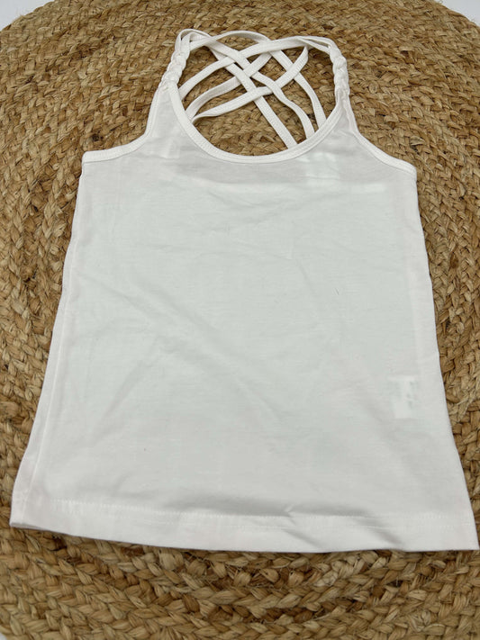 RTS Braided Strap White Tank
