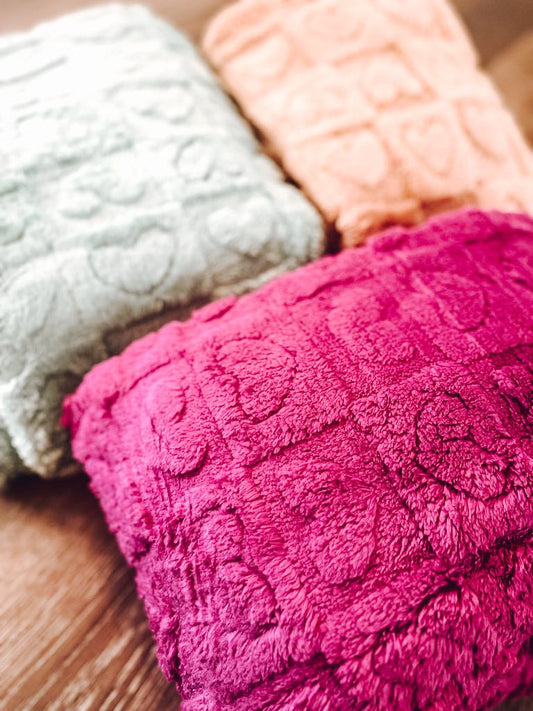 PREORDER: Plush Checker & Heart Blanket 12.16.24