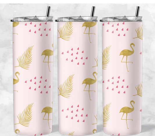 Gold Flamingos