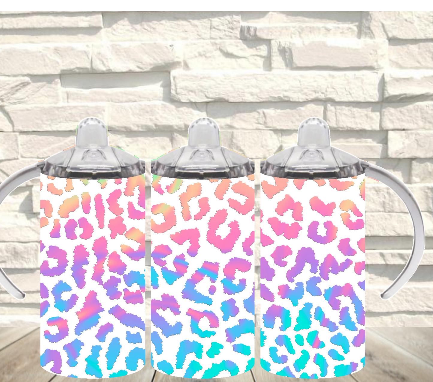 Rainbow Cheetah Sippy