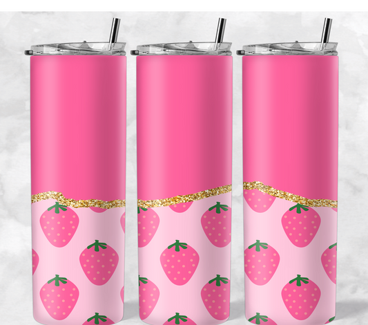 Pink Half Strawberry