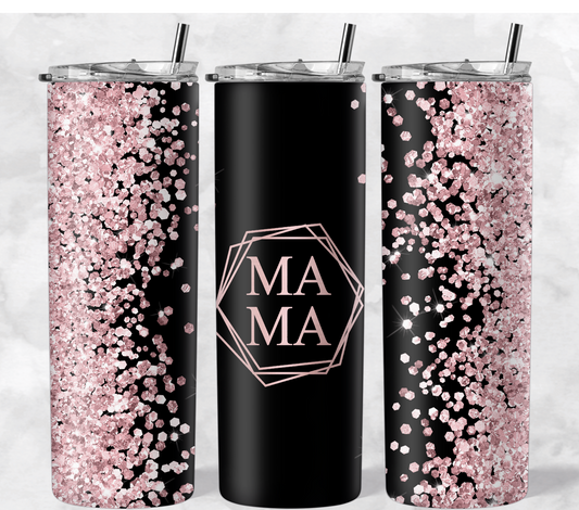 Black Pink Glitter MaMa