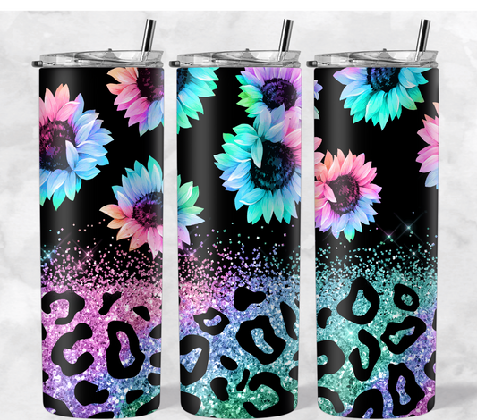 Black W/ Ombre Flowers